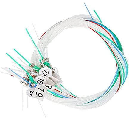 Acfthepiey Cordes ComplèTes 1 de 19 Cordes en Nylon de Rechange pour Harpe à Cordes PièCes D'Instrument de Harpe pour Harpe à Cordes