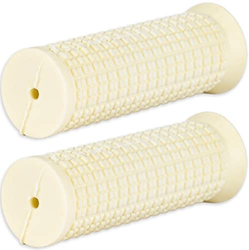 MalTrack Lenkergriffe für Fahrräder Creme 2St. | Fahrradgriffe 2,5cm x 8,8cm