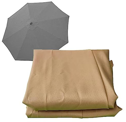 HCZION 8 Baleines Toile De Rechange pour Parasol Octogonal Housse De Rechange Parasol De Cantilever Auvent De Rechange pour Parasol De Jardin- Options De Couleurs Multiples(Color:Khaki)