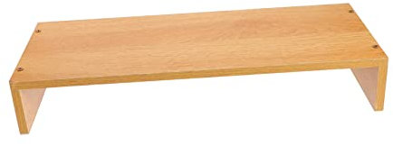 PartyKindom Computer Monitor Stand Multi-Functional Desk Organizer, Chocolate Wood Riser for Laptop, Desktop, Tv, 19.7 X 7.9 X 3.1 Inches, Ideal for Home Office