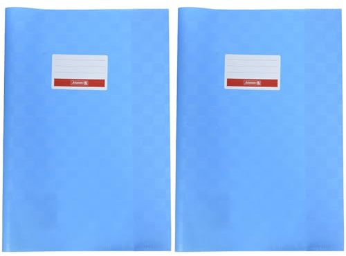 Brunnen 104052434 Hefthülle/Heftumschlag (A4, Folie, mit Namensschild) hellblau (Packung mit 2)