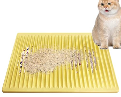 Honhoha Katzenstreumatte, Katzenmatten für Katzenstreu, Katzenmatte zum Auffangen von Streu, rutschfeste Katzenstreu-Auffangmatte, Urin- und wasserdichte Katzentoilette, Katzenstreu-Auffangmatte