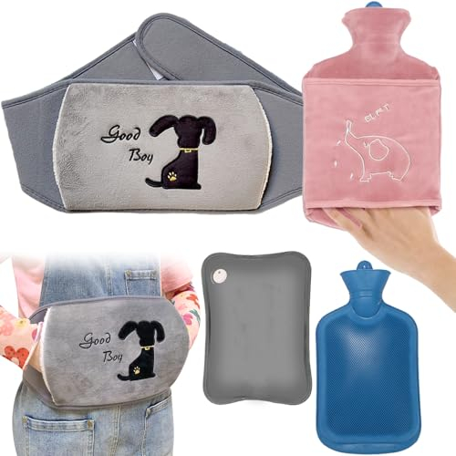 DKDDSSS Waist Cover Hot Water Bottle Pouch with Soft Belt, Wrap Around Wearable Warm Water Bag for Kids & Adults
