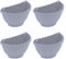 TENLITE 4 x Etruscan Wall Basket SOFT GREY Flower Plastic Pots Modern Hanging Planter For Balcony Fence Wall Mounted Planters Ideal For Indoor or Outdoor Home Decoration.