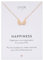 LUUK LIFESTYLE Collar de acero inoxidable alas de ángel joyería elegante con tarjeta mensaje HAPPINESS collar para mujer de alas de ángel, oro rosa