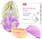 IXYHKB 2 Stück Menstruationsscheibe, Wiederverwendbare Menstruationstasse, Auslaufsicher Menstruationstasse, Periodenscheibe aus Silikon, Menstrual Cup für Sport, Schwimmen und Intimität (S+L)
