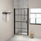 LAPOOH Portes de douche en verre trempé noir, 100 x 178 cm, paroi de douche, séparateurs, cloison de sécurité latérale