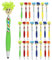 QianShi 24pcs Mop Head Pens Funny Ballpoint Pens Cute Assorted Colors Kids Teacher Student Reward Pens Inspirational Pens Plastic Writing Pens Office Stationery Back to School Supplies