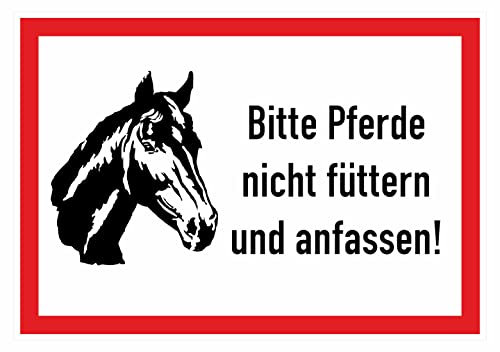 Bitte Pferde Nicht füttern und anfassen Aufkleber Vinyl Sicherheitsaufkleber Schutzbrille Selbstklebende Karte Sticker TK-081