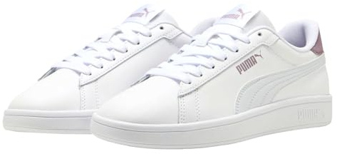 Puma Damen Sneaker Schnürschuh Halbschuh Freizeitschuh Smash 3.0 L, Farbe:Weiß, Schuhgröße:EUR 37.5, Artikel:-030 puma White/Silver Mist