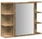 vidaXL Bad-Spiegelschrank Artisan-Eiche 80x20,5x64cm Holzwerkstoff, Badschrank mit Spiegel, Badezimmer-Wandschrank mit Spiegel, Badezimmerspiegel mit Ablage