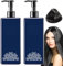 Mild Formula Long Lasting Hair Dye,Instant Long-Lasting Hair Color Dye Cream with Plant Extracts,Natural Plant Hair Dye Shampoo for Gray Hair Coverage,Hair Dye Shampoo for Men Women (Black, 2)