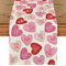 TELAIN Tischläufer 13x72 Inch, Hochwertiger Polyester, Langlebig Und Waschmaschinenfest, Perfekt Für Valentinstag Und Besondere Anlässe, Farbenfrohes Design