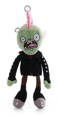 iFii Pvz Cosplay Zombie Plush 30cm, Disco/Rock/Dance Zombie Stuffed Doll Plants vs Zombies Soft Doll Toy Birthday Gift for Fans (Rock zombie)