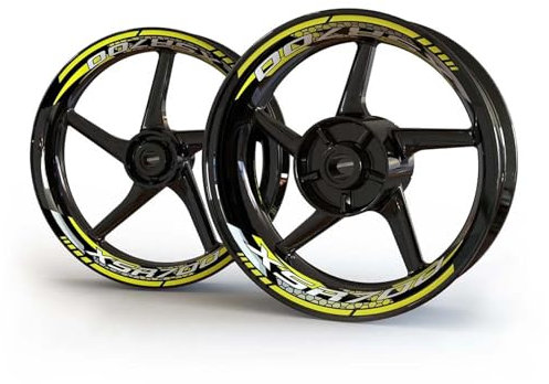 YUEYZHK Bordo a Strisce alla Moda Adesivo per Moto Adesivo per Ruota Adesivo per Cerchione Logo Set Anteriore E Posteriore per Y&amaha Xsr 900 700(Style 3)