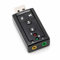 WDWDW External 7.1 Channel USB2.0 3D Virtual Audio Sound Card Portable Sound Controller for PC Laptop Black