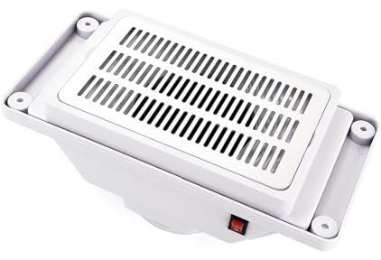 Professional Nail Dust Collector Strong Built-in Table Desk Nail Dust Collector Nail Vacuum Cleaner Suction Manicure Machine Nail Salon(White 6W)