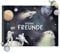 mintkind Freundebuch für Jungen – Schulfreundebuch Astronauten Blau mit Hardcover, kreativen Fragen & Extras – 30 Freunde – Geschenk zur Einschulung