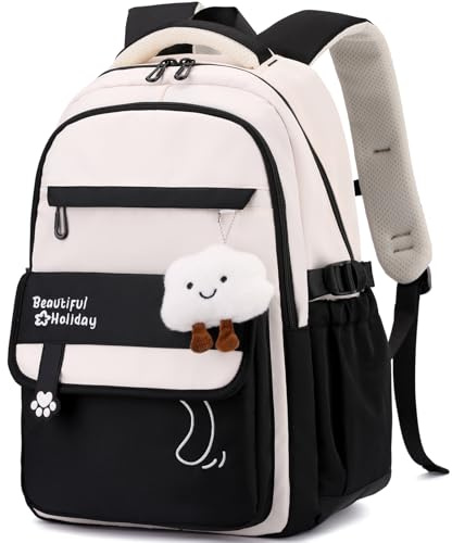 SUNYBLIS Schulrucksack Mädchen Teenager Jungen, Rucksack Damen Groß Schulranzen 15.6 Zoll Laptoprucksack Schultasche Wasserdicht Schule Backpack School bags for for Boys and Girl