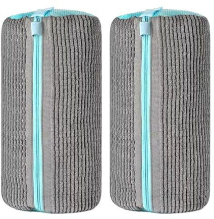 UIEXAY Bolsa Para Zapatos, Bolsa Para Lavar Zapatos Con Pelusa De Limpieza De 360° Y Cremallera, Bolsa Para Zapatos Para Lavadora Y Secadora