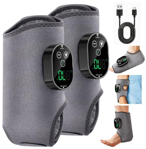 Fussmassagegerät Elektrisch, 2 Stück Kabellos Fußmassage mit 3000mAh Akku, 6 Heizstufen, 3 Vibration und Timer,Foot Massage für Schmerzlinderung und Tiefenentspannung, Ideal Geschenk für Eltern