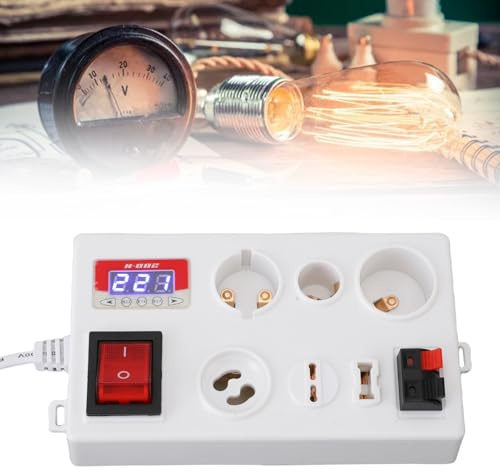 Ejoyous Tester per Lampade, Tester LED Stazione di Test Lampade di Tensione Lampadine, per B22 E14 E27 GU10 G4 Fino a G12 G9 (Spina UE 85-265 V)