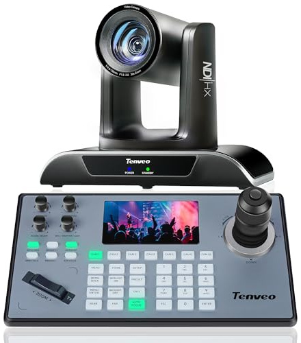 Tenveo PTZ Kamera NDI 30X Optischer Zoom konferenzkamera 1080P 60FPS PTZ Controller mit Joystick