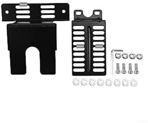 Rotisserie Bracket Kit for BBQ Grills, Heavy Duty Iron Adjustable Spit Mount Frame, For Barbecue Motor Holder Support for Outdoor Cooking Meat Skewer, Black(iron)
