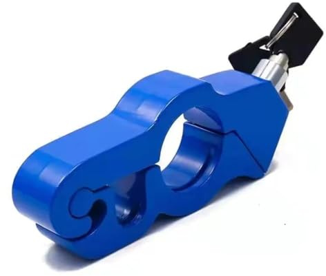 Lenkradsperre Robustes Motorrad-Lenkschloss aus Aluminium – Wegfahrsperre gegen Diebstahl für Fahrräder und Motorroller, inklusive 2 Schlüsseln(CS1PC-Blue)