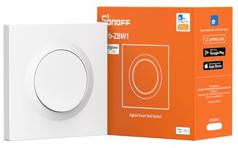 SONOFF Fusion Orb-ZBW1(ZBMINIR2-E) Zigbee 3.0 Smart Wandschalter, 1-fach Lichtschalter, Kompatibel mit Alexa, Google Home & Home Assistant, Smart Home Automation, 10A Last