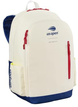 Wilson US Open 2026 Team Tennis Rucksack, Weiß, 2 Schläger