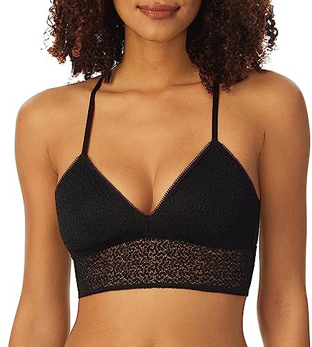 DKNY Damen Moderner Bralette Spitze, Lang BH, schwarz, Medium