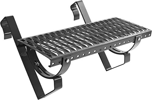 Parotec Dachtritt 40 cm für Schornsteinfeger Komplett Steigtritt für Dachziegel und Dachpfanne zum Einhängen Laufrost inkl. Montagematerial, 10 Farben (RAL 7024 - Graphit)