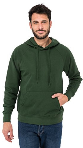 Fruit of the Loom Men's Hoodie, Green (Bottle Green 38), L