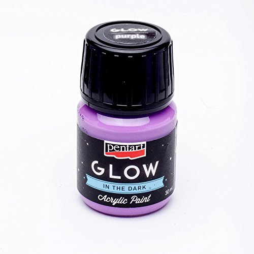 Zita's Creative Acrylfarbe Nachtleuchtend 30ml - lila. glow in the dark, Leuchtfarbe, Bastelfarbe, Acrylfarbe