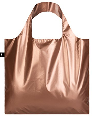 METALLIC, Matt Rose Gold. Bag: LOQI BAG: Ich wiege 55 g. Ich kann 20 kg tragen. Ich bin wasserabweisend. Ich bin aus Polyester