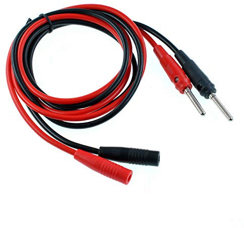 Oiyagai 2 Stück Bananenstecker-Verlängerungskabel Buchse zu Stecker Leitungsset 1M Rot Schwarz Pin-Typ