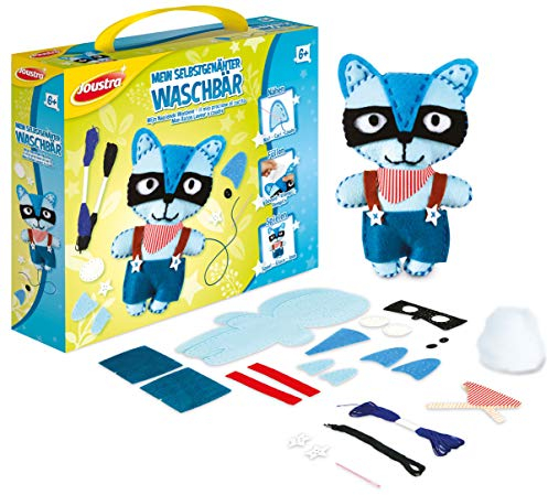 Joustra J46400 Handarbeit-und Näh-Set für Kinder Mein selbstgenähter Waschbär, bunt