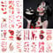 Alintor Tatouage Halloween, Maquillage Halloween pour Visage, 180 PCS(5 Grandes Feuille+15 Petite) Cicatrice Faux Sang Stickers Accessoire Halloween pour Halloween Deguisement Femme Homme Enfant
