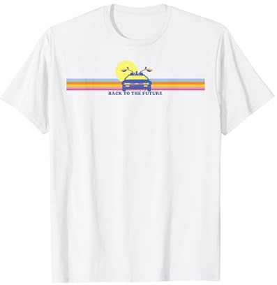 Back To The Future Delorean Retro Chest Stripes T-Shirt