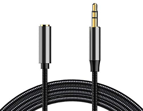 Rpanle Audio Extension Cable, 3.5mm Male to Female Earphone Extension Cord, Stereo Aux Jack Cable, for Headphones, PC, Smartphones, Tablets (1.5m)