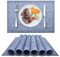 LIFEWEAR Platzsets Abwaschbar Tischsets 6er Set Platzdeckchen rutschfest Tischset PVC Hitzebeständig Tisch Platzset, S01 Blau