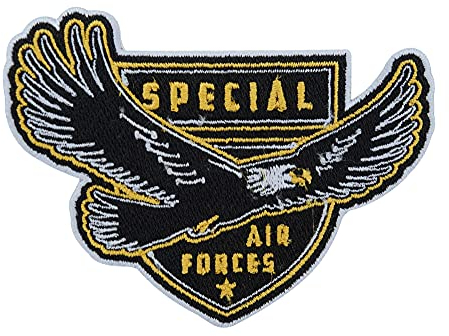 Finally Home Air Forces Adler Emblem Patch zum Aufbügeln | Patches Aufnäher für Rucksack, Airsoft Abzeichen