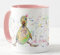 Vixar Ducklink Duck Baby Farm Animal Watercolour Rainbow Art Coloured Mug Cup, Gift, Birthday, Work, Office, Christmas Tea Coffee (Pink)