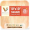 Streetfood Packaging - 25cm Square Palm Leaf Plates, 25pcs | Strong, Compostable & Biodegradable Bamboo Plates | Ideal for Hot Food, Picnics, BBQs, Weddings | Complete with Disposable Cutlery Set