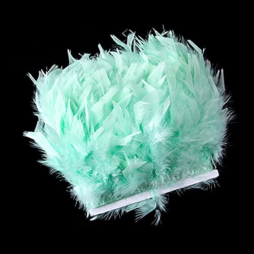 2 Yards/Lot Flauschige Truthahnfeder Fransenbesatz Für Handarbeiten 10-15cm Band Hochzeitskleid Dekoration Lampe Plumes-Deep Purple