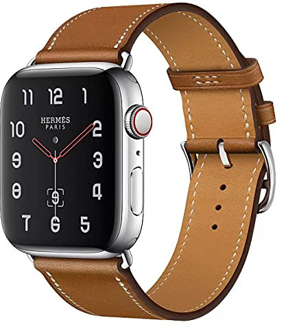 AIYIRUO Compatibile con Cinturino Apple Watch Band 10 Cinturino in Pelle 45mm 41mm 44mm 40mm Sostituzione in Vera Pelle Compatibile con iWatch Band Series 10/9/8/7/6/5/4/3/2/1,SE