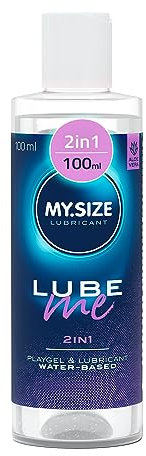 MY.SIZE Lube Me 2in1 Gleitgel 100 ml I Gleitmittel geruchsneutral I Wasserbasiertes Gleitgel & Playgel I Lubricant Gel für Toys & Latexkondome geeignet I water based