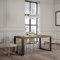 IMAGO FACTORY Tecno - Ausziehtisch, Platte Nussbaum, 90 x 180 cm, ausziehbar bis 440 cm, Gestell aus Metall, Farbe Anthrazit