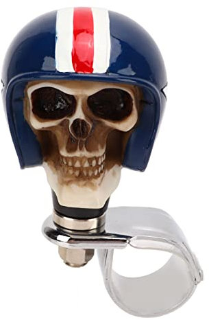 T¨ºte de Mort Volant Suicide Bouton, Volant Poign¨¦e Boule De Voiture Puissance Poign¨¦e Spinner Remplacement pour Camions Tracteurs Bateaux(Bleu)